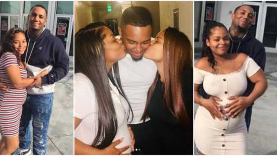 Pretty twin sisters pregnant for the same man (photos)
