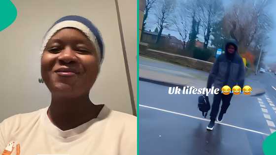 Wife returning from her job in UK runs into husband on road going to work, Nigerians react