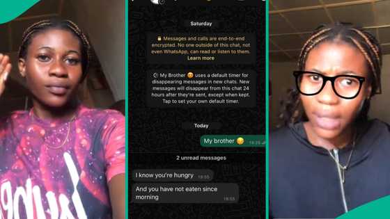 Young lady who misses her elder brother chats him up, shares unexpected she got: "E pass heartbreak"