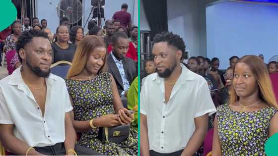 Man expresses disappointment as Mark Angel arrives at church with new wife: "Money no dey show"