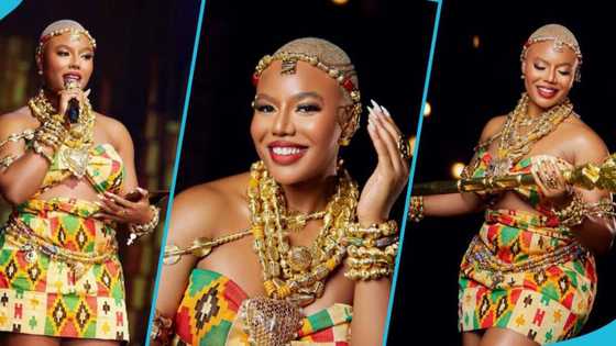 EMY Africa Awards: Nigerian actress Nancy Isime looks Regal in Asante kente, many awed by her beauty