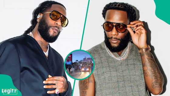 Lagos street erupts as Burna Boy drives his ₦9 billion Bugatti, video sparks reactions