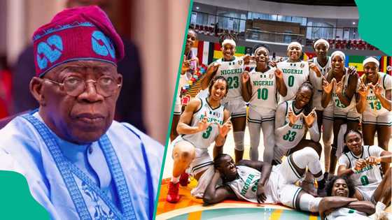 President Bola Tinubu reacts after D’Tigress defeat Mali to win 2025 AfroBasket title