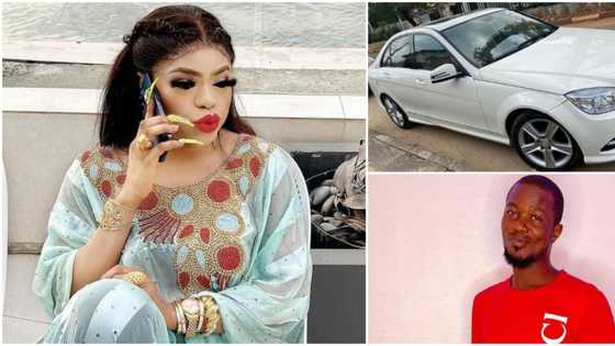 Amid allegations of abuse, Bobrisky buys Mercedes Benz for male fan who got his Ttattoo weeks ago