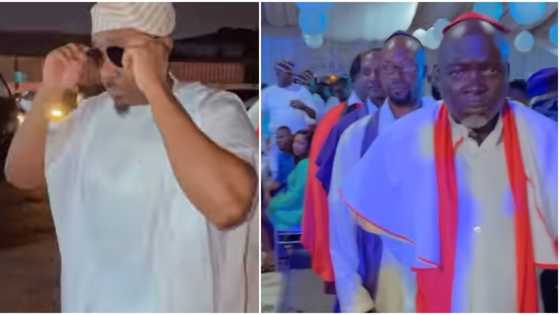 "APC come and carry your sub:" Reactions as Pretty Mike storms party with men and woman dressed as clerics