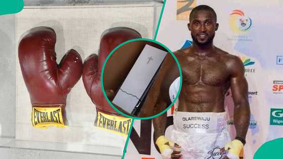 Tears as late Nigerian boxer is laid to rest, leaves behind 2 beautiful daughters