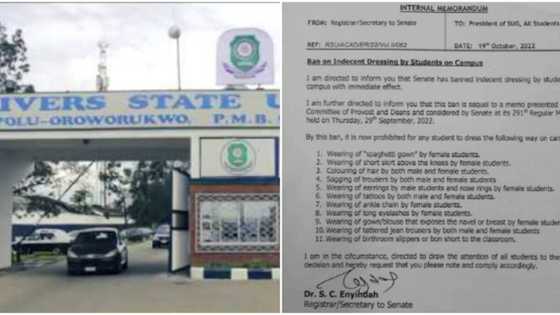 Full list as Nigerian university bans miniskirts, ankle chains, fake eyelashes, others for students