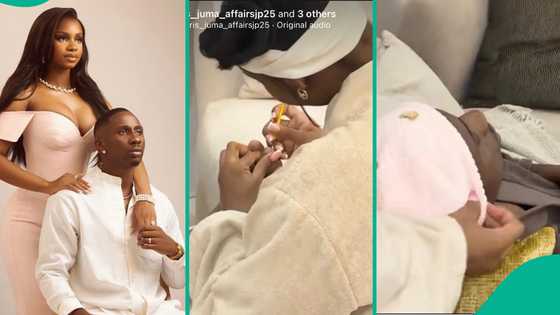 “Na why He dey fly home quick-quick”: Priscilla Ojo’s bedroom treat for Juma Jux causes buzz