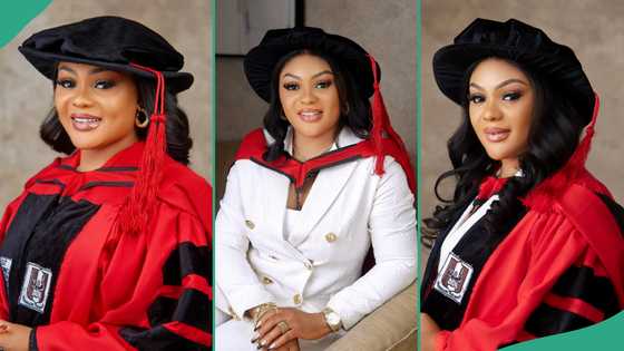 PhD holder shines like star in her graduation photos as she gets her 3rd degree in law