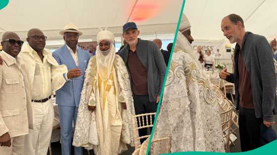 Ana tsaka da rikicin sarautar Kano, an ga Sarki Sanusi II da wasu manyan mutane a Ingila