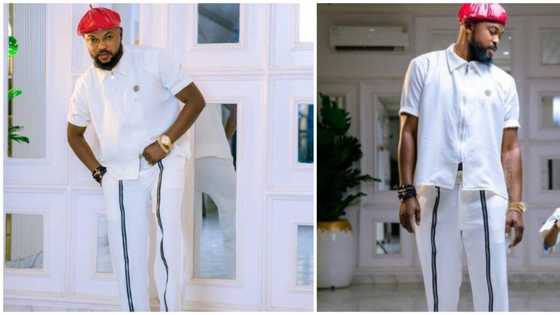Actor Kolawole Ajeyemi and son show off impeccable style in matching outfits