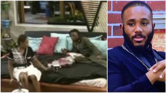 BBNaija: After breakup with Kiddwaya, watch moment Erica goes emotional with Laycon on the bed as they talk (video)