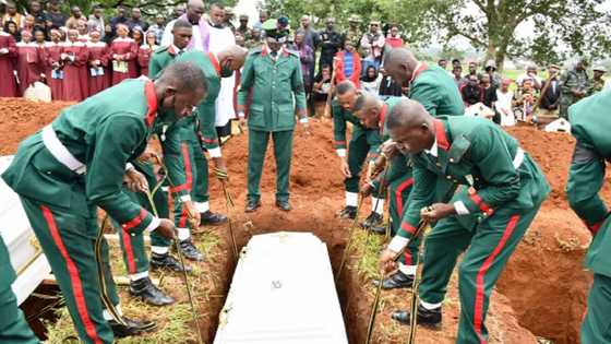Tears, mourning as Nigerian Army bury presidential guards killed in terrorists' ambush in Abuja
