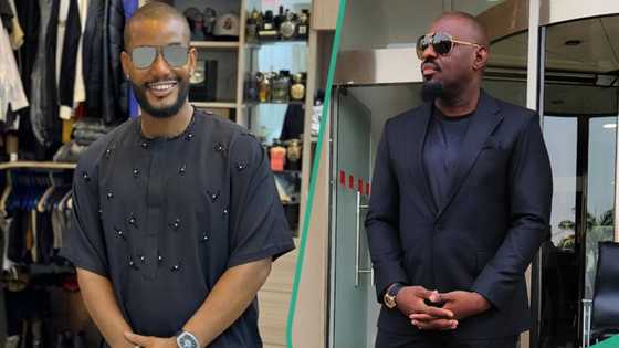 Ayo Makun, Enioluwa, 4 other celebs look dapper in black outfits, give fashion goals