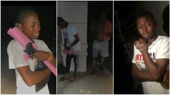 Woman locks house girl outside in cold weather, people gather around her house, video stirs reactions