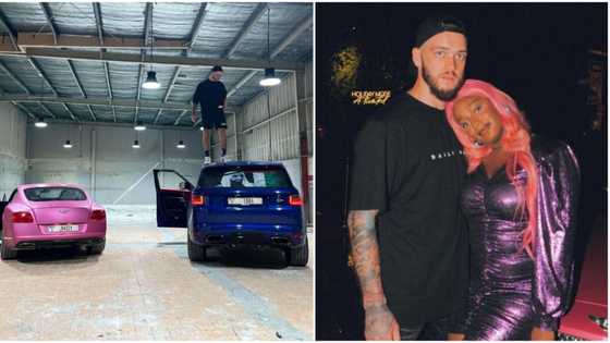 Cuppy supports her fiance Ryan Taylor as he opens an auto shop, pics & videos emerge, netizens express concern