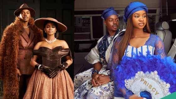 Iyabo Ojo's daughter Priscilla and Enioluwa rock lovely trad outfits with baby: "I first shock"