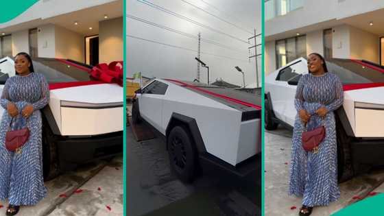 Lady buys Tesla Cybertruck, declares she is first Nigerian woman to own the expensive car