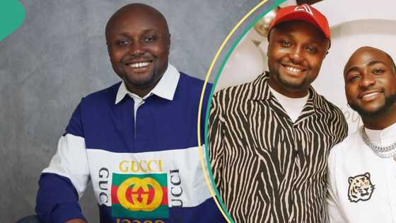 Isreal DMW goes on all fours as he welcomes Davido in Osogbo, video triggers reactions
