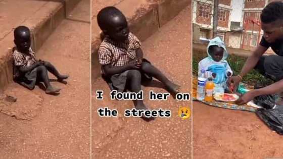 Allah sarki: Bidiyon yadda matashi ya tsinci yarinya a titi, ya yi mata gata ya jika zukatan jama'a