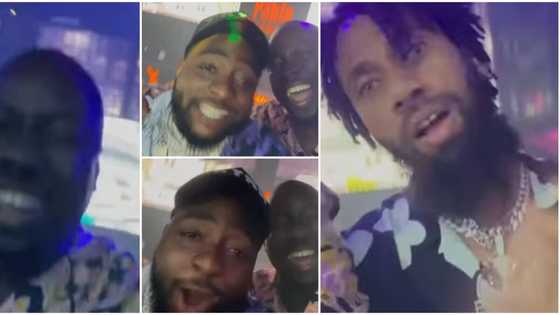 Singer Davido returns to Nigeria, hangs out with Obi Cubana and Phyno at club in new video, fans react