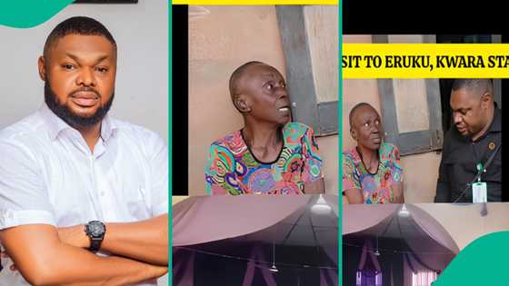 Harrison Gwaminishu visits old woman seen in viral video of Kwara church attack