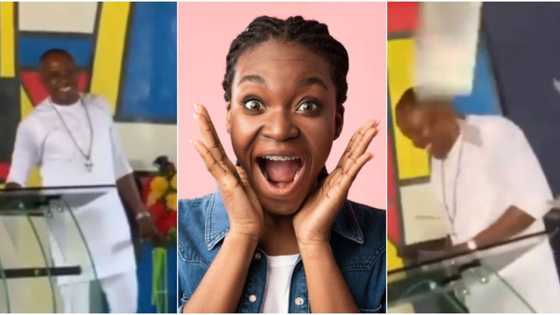 Pastor turns to goalkeeper as church members stone him with cash on his birthday, money rains on altar