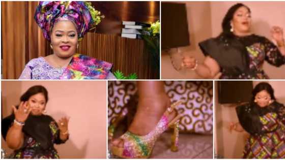 Actress Toyin Tomato clocks 60 in style, dances energetically in video, rocks lovely outfits, high-heel shoes