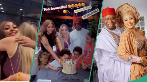 Regina Daniels and husband Ned Nwoko enjoy beautiful moments at his wife Laila's birthday party