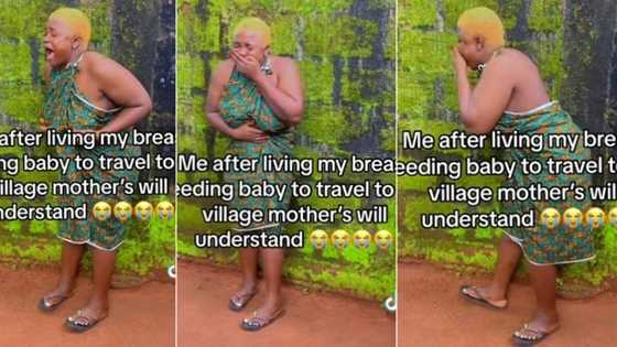 Breastfeeding mother in severe pains after travelling to village without baby, video trends