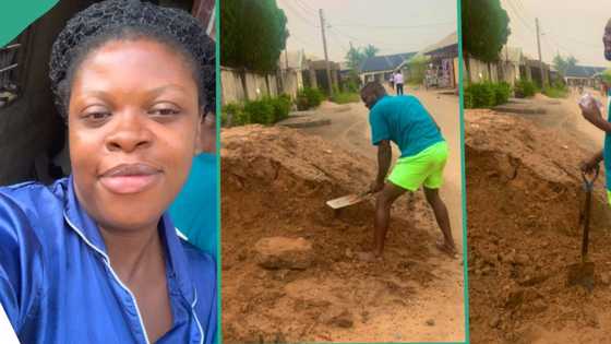 "He is reliable": Lady praises her hubby who works at construction site to take care of his family