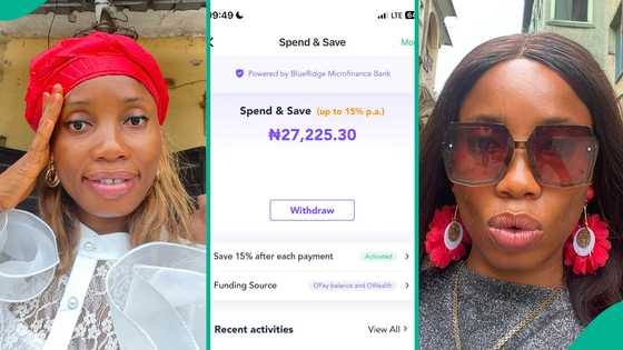 Lady who saved N27k via Opay Spend & Save displays unexpected amount she got as total interest