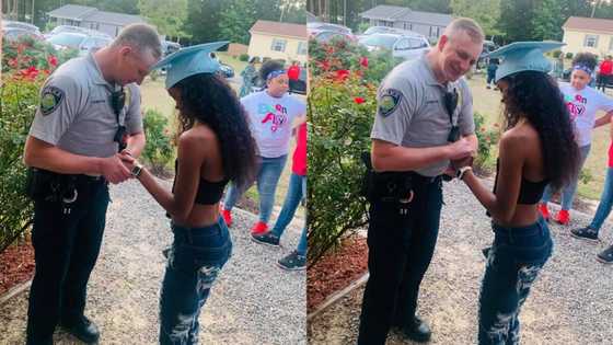 Huge reactions as police officers ask to pray for lady they were called on