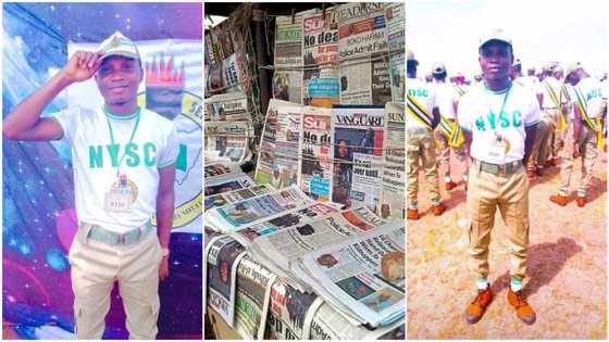 "Light at end of the tunnel": Man who paid school fees by selling newspapers finally graduates, now in NYSC