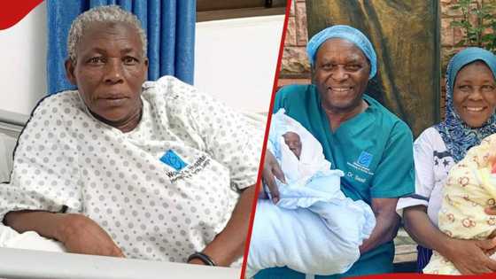 Photos go viral as 70-year-old woman who gave birth to twins shows her children