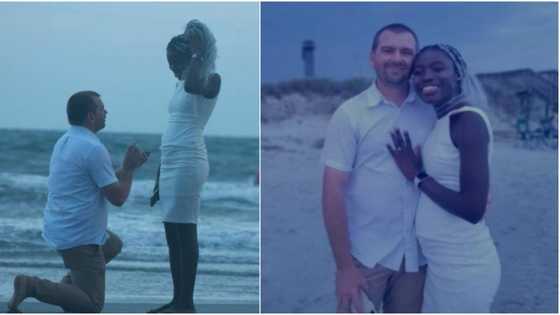 Photos emerge as Chibok girl who escaped Boko Haram abduction gets engaged to lover in US