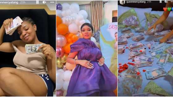 Where una dey see money? Reactions as BBNaija's Queen shows off wads of cash she received on her birthday