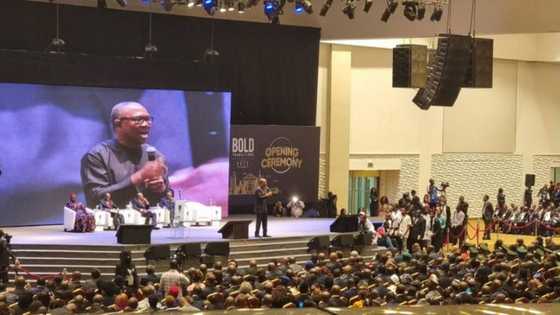 Video shows the moment young lawyers surrounded Peter Obi at NBA conference