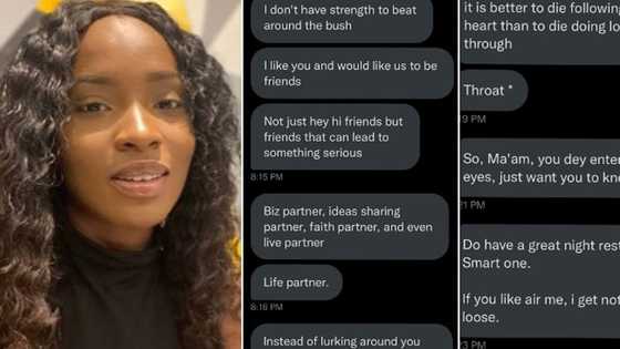 "I don't have time to beat around the bush": Lady leaks her chats with admirer who wooed her