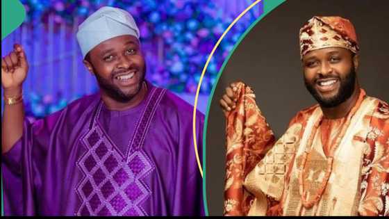Femi Adebayo: 2 endowed ladies do all things possible to hold actor's attention at event, "Problem"
