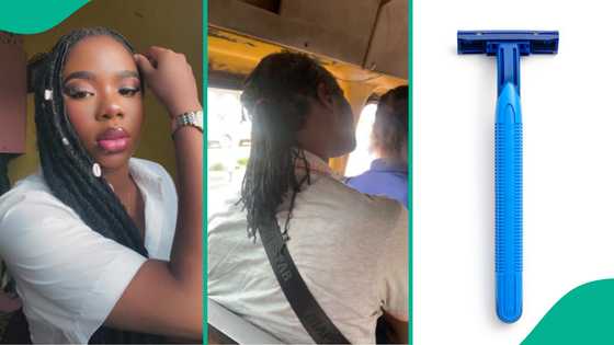 Lady shares what she spotted man doing with shaving stick on public bus, video generates buzz