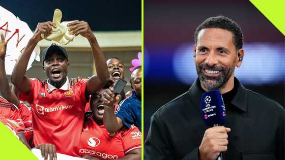 Rio Ferdinand reacts to Man United fans in Uganda cheering on Andre Onana