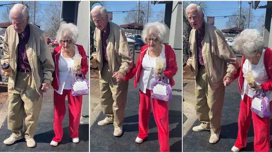 "They are doing well": Lovely old couple enjoy date in restaurant, video of the outing goes viral on TikTok