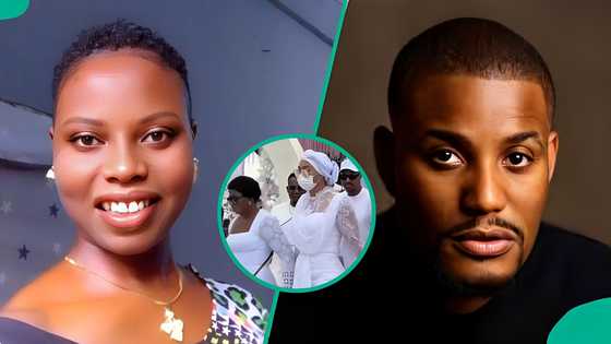 Alexx Ekubo: Lady shares unusual observation about actor’s wife’s outfit at burial, sparks buzz