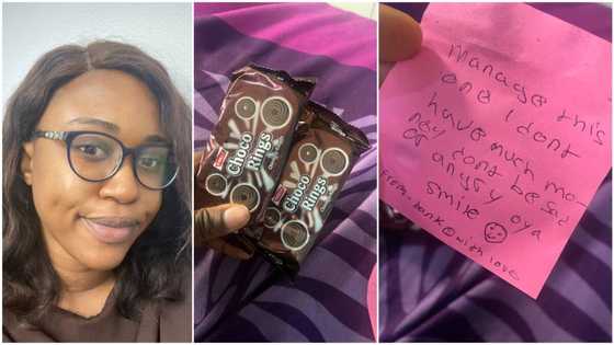Oya smile and take this: Nigerian kid goes into sad sister's room, gifts her biscuits with emotional letter