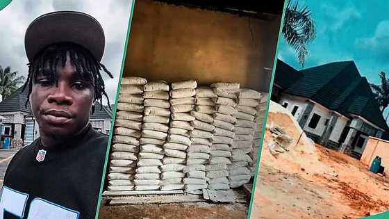 Nigerian man shows off fine house he built from scratch, video inspires many on TikTok