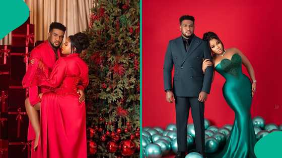 Critics tear into Veekee James' husband after wife shared hot Christmas pictures: "E no dey flush"