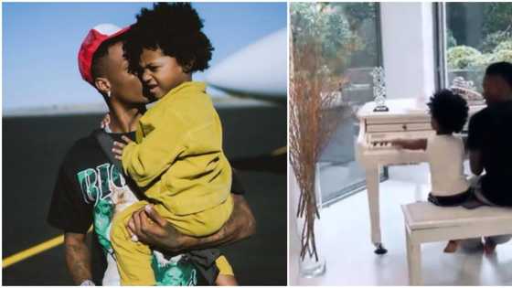 Na only this one he born? Nigerians show concern over Wizkid's other 2 sons as he bonds with Zion