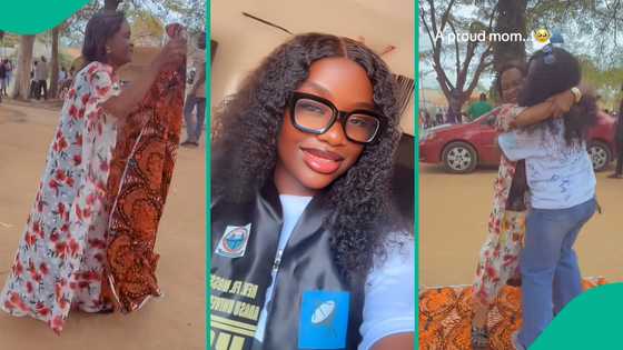 Proud mum lays wrapper for daughter at graduation, wins praise for unique gesture