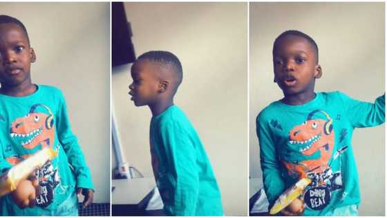 "She takes your phone": Nigerian boy exposes what mum does after his dad bribed him with noodles and egg